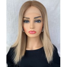 European hair highlights blonde undetectable lace front wig --BYC686