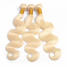 100% Virgin human hair 613 color body wave machine weft--BYC784