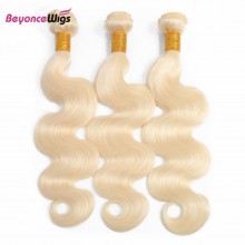 100% Virgin human hair 613 color body wave machine weft--BYC784