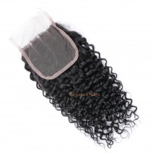 100% virgin human hair curly 4*4 lace closure--BYC722