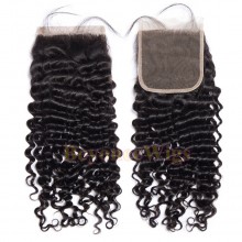100% virgin human hair deep wave 4*4 lace closure--BYC723