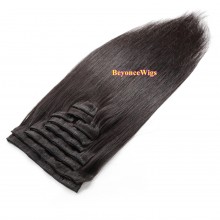 brazilian virgin silk straight clips in--BYC723