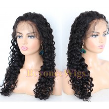 Brazilian human hair deep wave glueless full lace silk top wig--BYC237