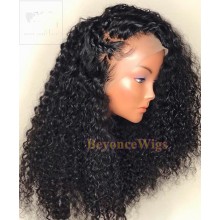 100% Brazilian virgin kinky curl glueless 360 lace wig--BYC906