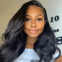 Brazilian human hair body wave glueless full lace silk top wig--BYC239