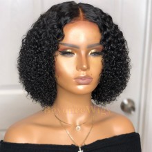 brazilian virgin human hair lace front middle parting daily bob--BYC574