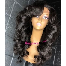 Brazilian human hair 200% density loose messy wave 360 lace wig--BYC333