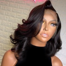 Brazilian human hair Pre plucked  360 lace wave bob --BYC329