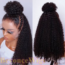 Brazilian human hair Pre plucked bleached romance curl 360 lace wig--BYC328