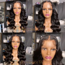 10A top quality 100% human hair Loose wave HD lace front wig--BYC460