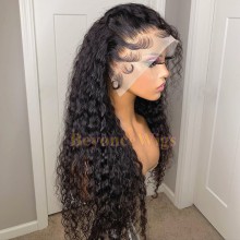 10A top quality 100% human hair deep curl HD lace front wig--BYC463