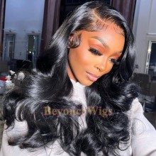 10A top quality 100% human hair soft waves HD lace front wig--BYC464