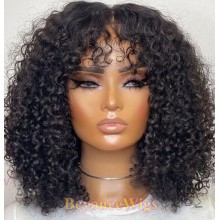 Ready to wear Bang curly 5*5 HD lace closure wig - BHD633
