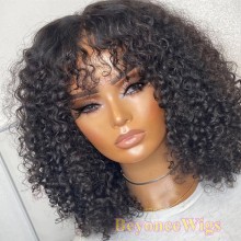 Ready to wear Bang curly 5*5 HD lace closure wig - BHD633