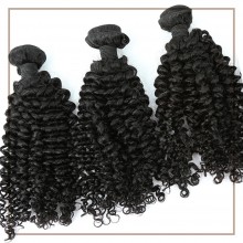100% Virgin human hair curly machine weft--BYC780