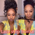 100% human hair lace strip frontal --BS33