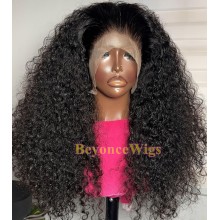 Stock Burmese curly Pre plucked Skin Melt HD Lace 13*6 Lace Front Wig--BYC474