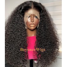 Stock Burmese curly Pre plucked Skin Melt HD Lace 13*6 Lace Front Wig--BYC474