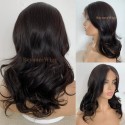 Brazilian hair middle parting messy wave 13*6 HD lace front bob wig--BYC475