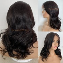 Brazilian hair middle parting messy wave 13*6 HD lace front bob wig--BYC475