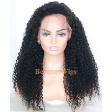 Brazilian human hair Pre plucked bleached messy curl 360 lace wig--BYC352