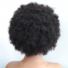 Stock 100% indian remy Afro curly  full lace cap wig--BYC241
