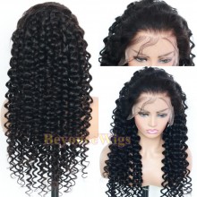 Brazilian virgin deep wave Pre plucked Skin Melt HD Lace 13*6 Lace Front Wig--BH103