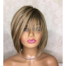Remy hair ombre highlights color bang bob 13*4 lace wig--BYC684