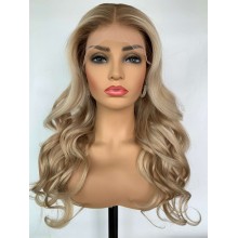 10A grade blonde highlights luxury loose wave 13*4 lace front wig--CL11